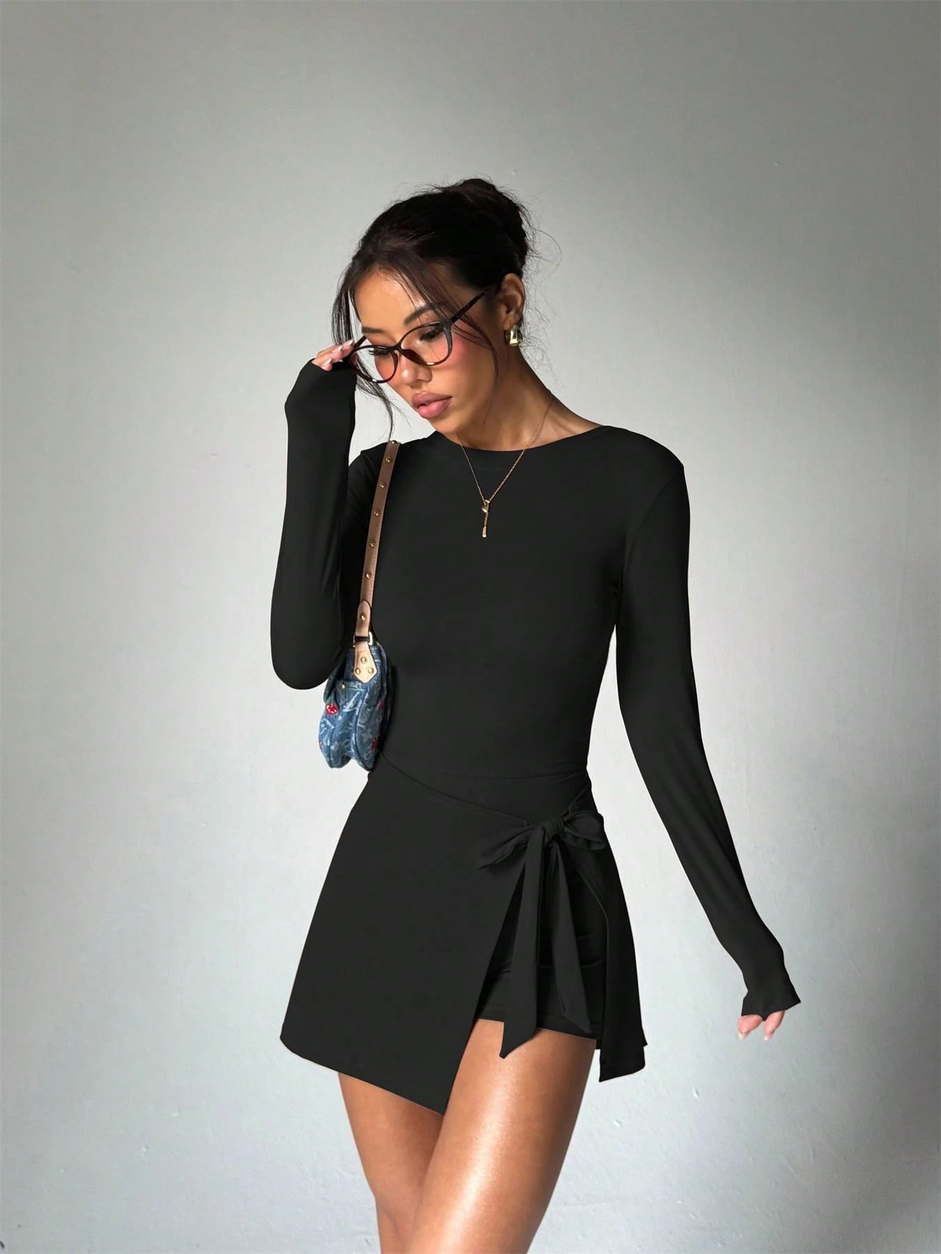 Solid Color Long Sleeved Slim  - Crossfit Yoga ulasan dan harga