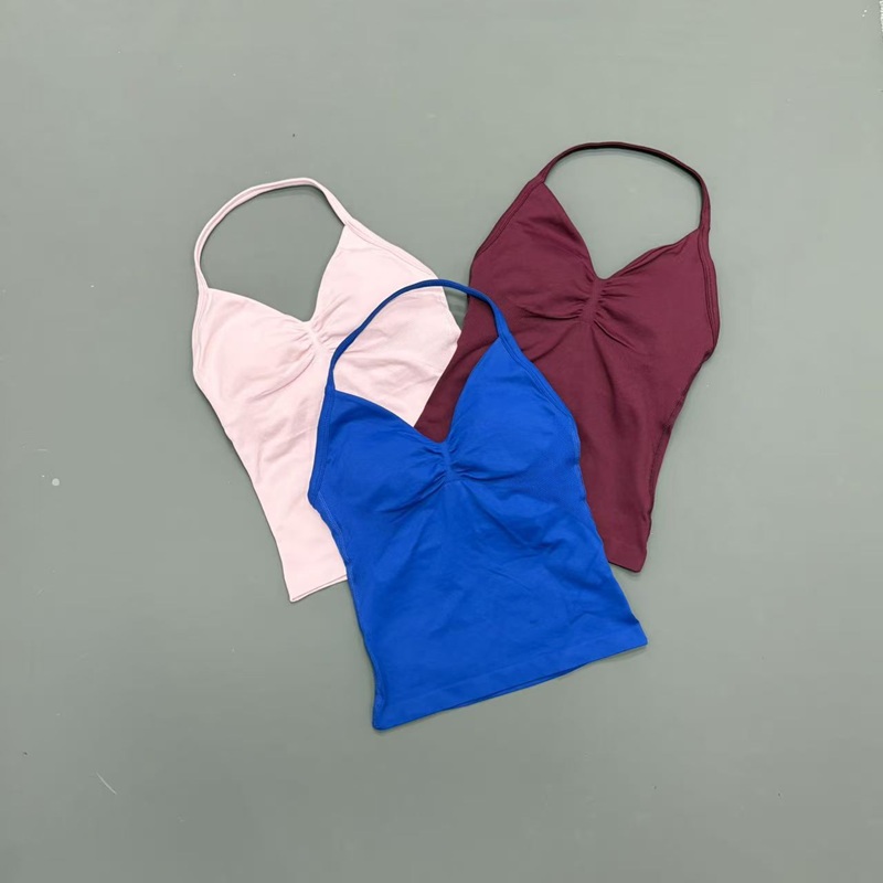 Gym Women Sports Tank Top Seam - Crossfit Yoga ulasan dan harga