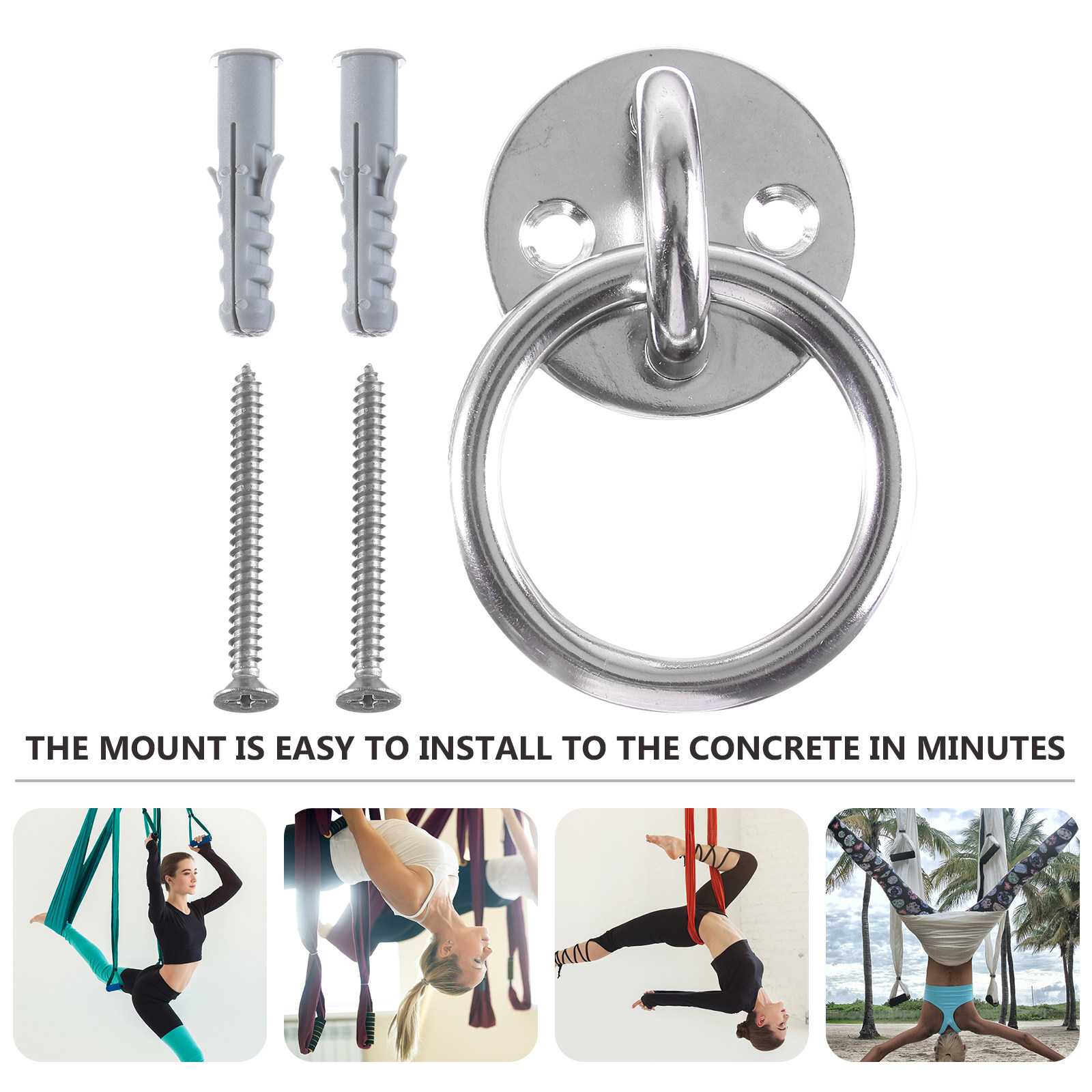 1Set Stainless Steel Wall Moun - Battle Rope Anchor ulasan dan harga