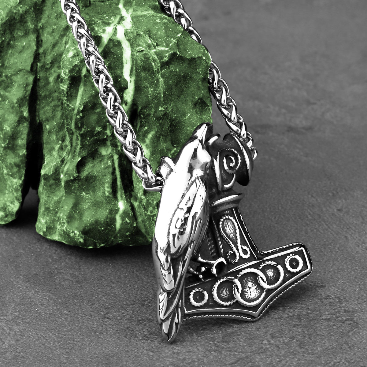 Nordic Odin Raven Thor Hammer  - Battle Rope Anchor ulasan dan harga