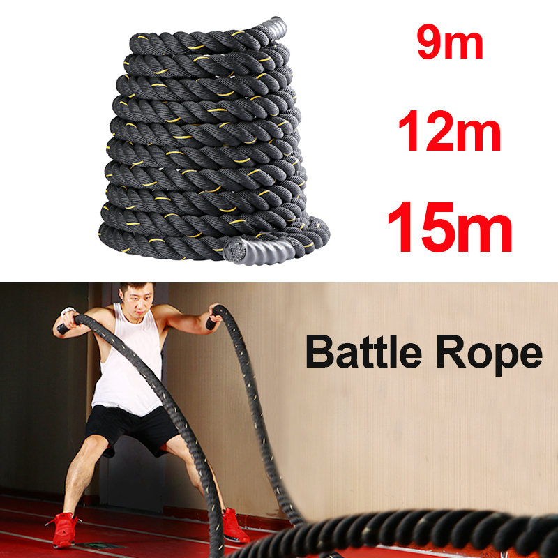 9M/12M/15M Fitness Battle Rope - Battle Rope Anchor ulasan dan harga